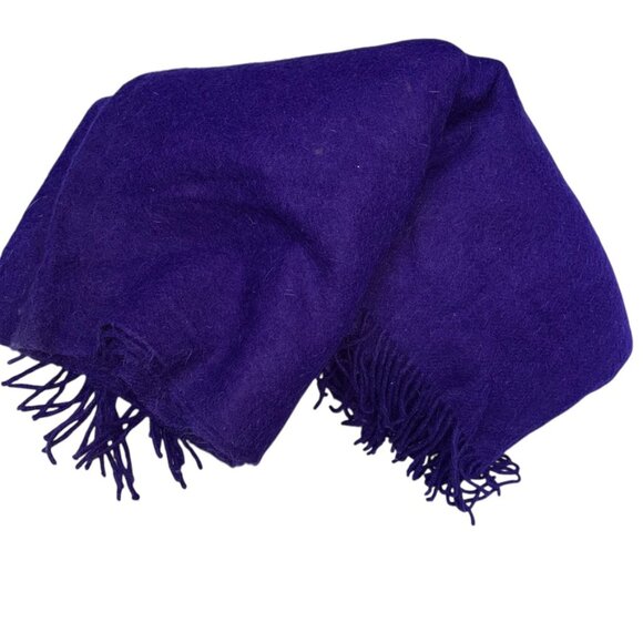 Purple wool Full bed blanket - Picture 4 of 5